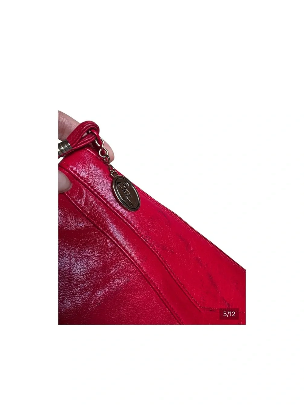 Etra Vintage Classic Red Leather Clutch Excellent Condition